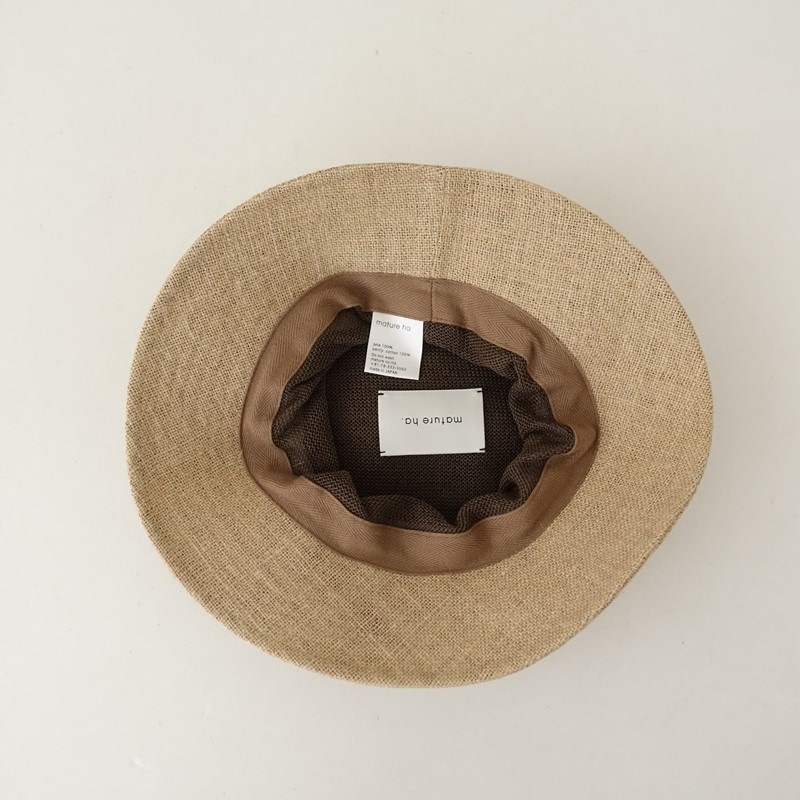 �����1.5���ۥޥ��奢���� mature ha. jute drape hat middle ���塼�ȥɥ졼�ץϥå� �ߥɥ�   (ha5-2604-65)��51E62��