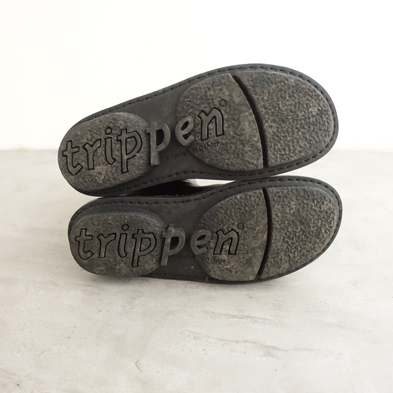 �����9.5���ۥȥ�åڥ� trippen Deer f black �쥶���֡��� 37/24  37 (sh10-2608-122)��03I62��