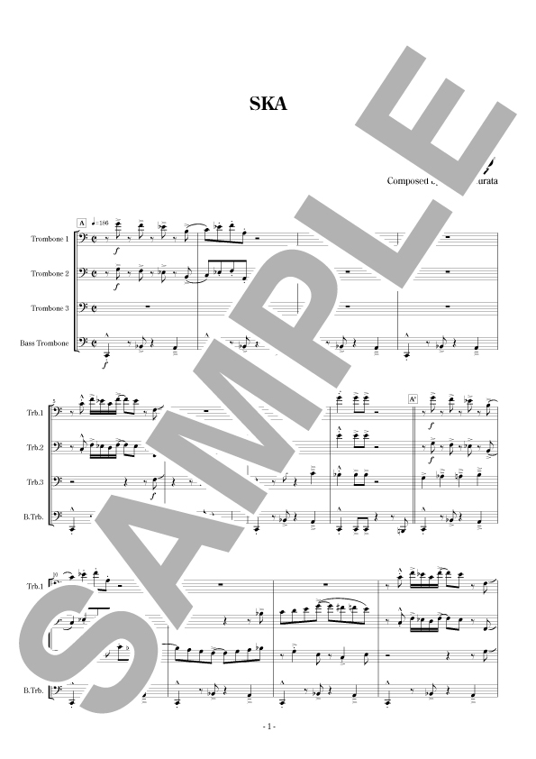 【トロンボーン四重奏】SKA