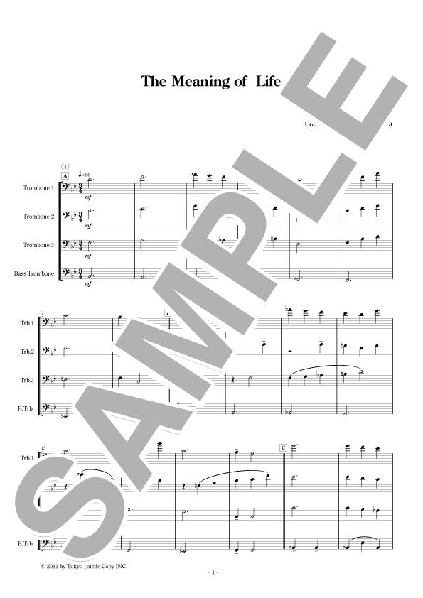 【トロンボーン四重奏】The Meaning of Life