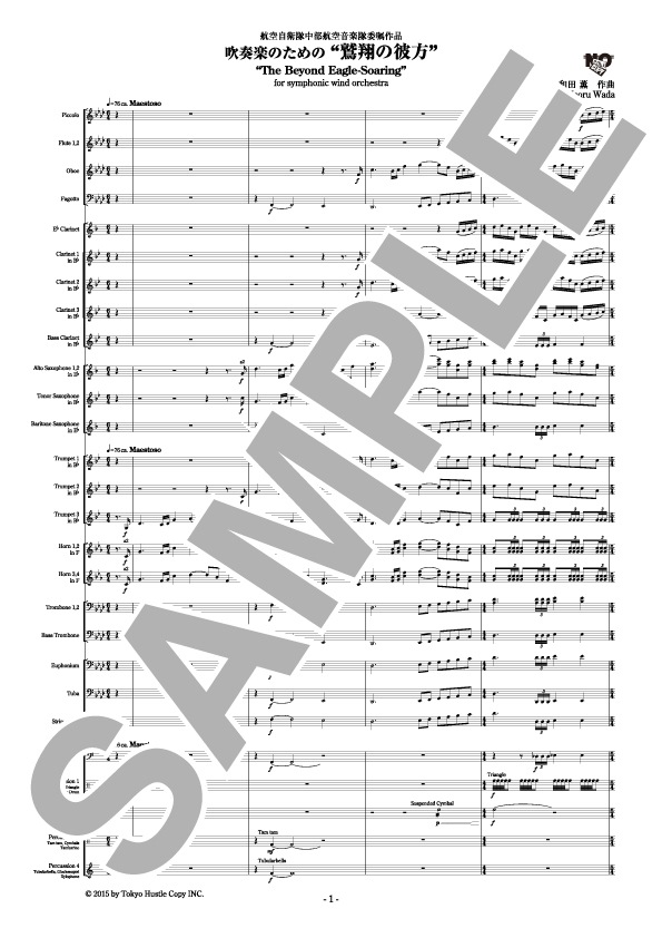 吹奏楽のための“鷲翔の彼方”