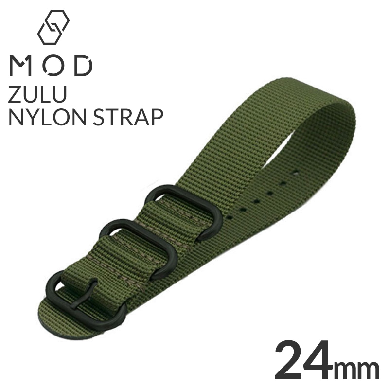 MOD エムオーディー ZULU NYLON STRAP 24mm ナイロン オリーブグリーン 49681