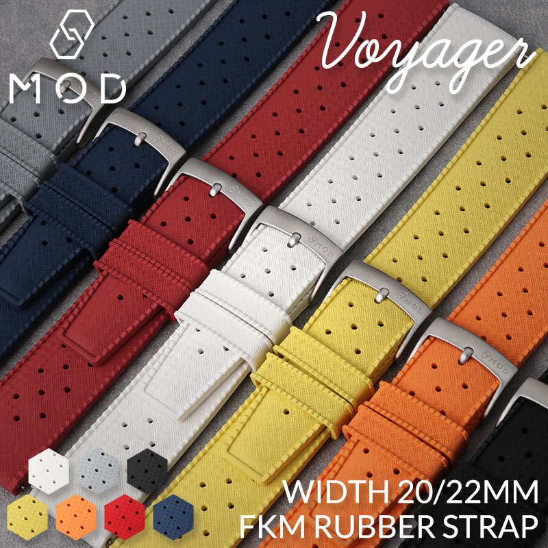 MOD FKM RUBBER VOYAGER ラバー ストラップ ボイジャー 時計 ラバーベルト カン幅 ラグ幅 20mm 22mm ベルト 幅 腕時計 防水 バンド ラバーバンド 時計ベルト 腕時計ベルト 替え メンズ トロピック TROPIC タイプ ダイバーズウォッチ ダイバー ヴィンテージ ダイバーズ 人気