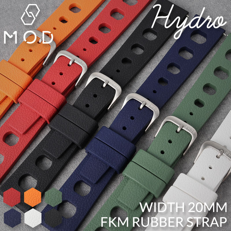 MOD FKM RUBBER HYDRO ラバー ストラップ ハイドロ 時計 ラバーベルト カン幅 ラグ幅 20mm ベルト 幅 腕時計 防水 バンド ラバーバンド 時計ベルト 腕時計ベルト 替え メンズ トロピック TROPIC タイプ ダイバーズウォッチ ダイバー ヴィンテージ ダイバーズ スポーツ 人気