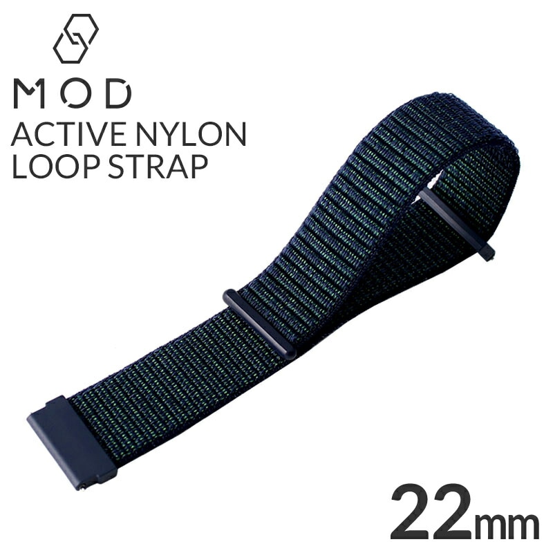 【G-SHOCK 互換 ベルト】 MOD ACTIVE NYLON LOOP STRAP アクティブナイロンループ 交換用 腕時計 ベルト 面ファスナー イージーレバー ナイロン 22mm
