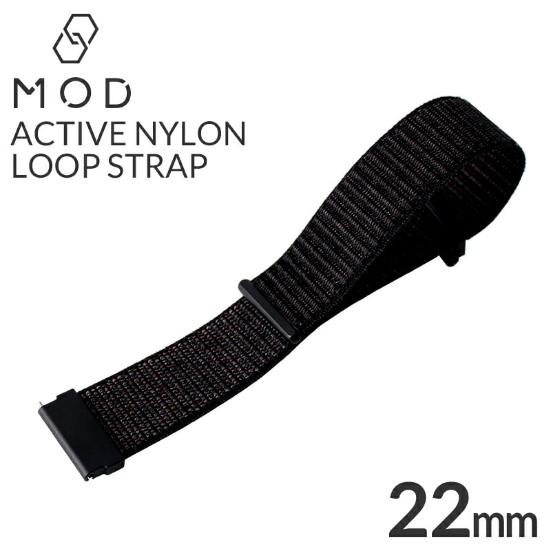 【G-SHOCK 互換 ベルト】 MOD ACTIVE NYLON LOOP STRAP アクティブナイロンループ 交換用 腕時計 ベルト 面ファスナー イージーレバー ナイロン 22mm