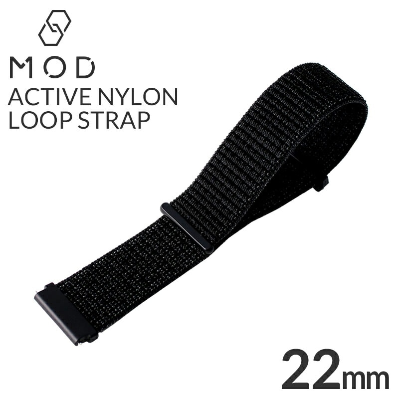 【G-SHOCK 互換 ベルト】 MOD ACTIVE NYLON LOOP STRAP アクティブナイロンループ 交換用 腕時計 ベルト 面ファスナー イージーレバー ナイロン 22mm