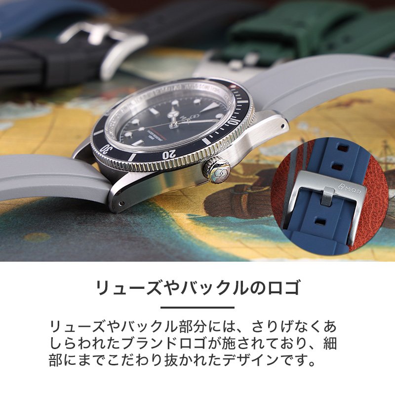 MOD LEGACY レガシー FKMラバーオフショア ソーラー 腕時計 メンズウォッチ ヴィンテージダイバーズデザイン ステンレス FKMラバー 38mm