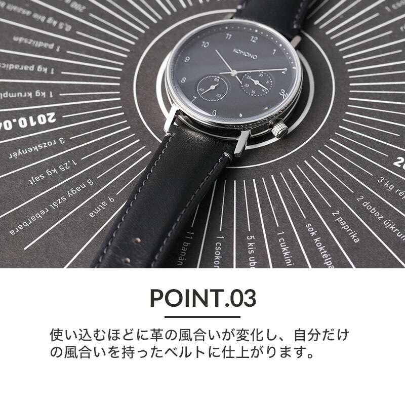 【KOMONO 互換 ベルト】 BAMBI スコッチガード 交換用 腕時計 ベルト 撥水防汚加工 本革 カーフレザー 10mm 11mm 12mm 13mm 14mm 15mm 16mm 17mm 18mm 19mm 20mm 21mm 22mm