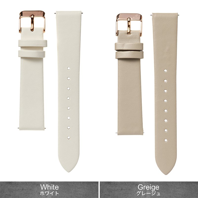 [ケイトスペード 対応] スムースレザーストラップ kate spade 腕時計 替えベルト 18mm 20mm