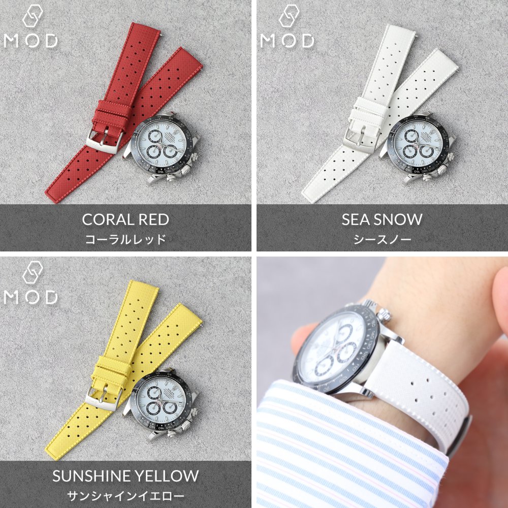 M*A様 【未使用】MOD カスタム ラバー仕様 ステンブレス付属 予備ムーブメ ROLEX ロレックス 対応】MOD FKM RUBBER STRAP VOYAGER ラバー