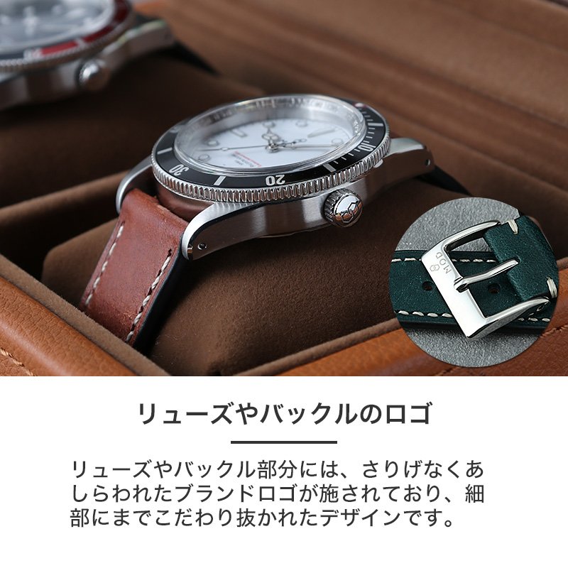 MOD LEGACY レガシー プエブロレザー ソーラー 腕時計 メンズウォッチ ヴィンテージダイバーズデザイン ステンレス 本革 エイジングレザー 38mm