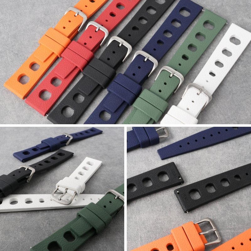 MOD FKM RUBBER STRAP HYDRO FKMラバー ハイドロ 交換用 腕時計 ベルト イージーレバー 耐炎 耐油 耐化学薬品 耐熱 耐候 耐オゾン FKMラバー 20mm
