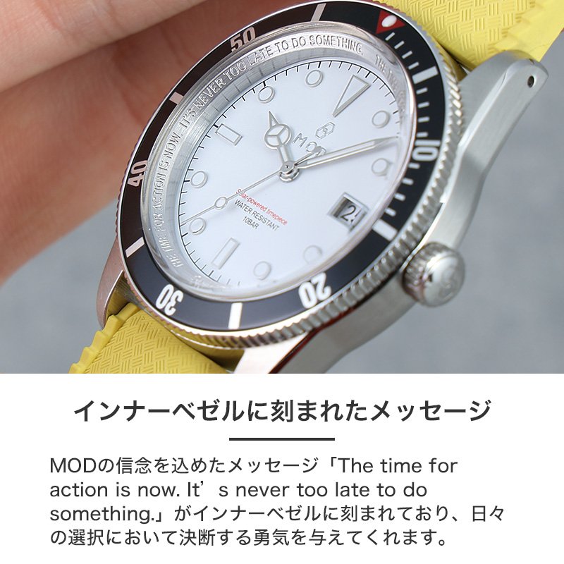 MOD LEGACY レガシー FKMラバーボイジャー ソーラー 腕時計 メンズウォッチ ヴィンテージダイバーズデザイン ステンレス FKMラバー 38mm
