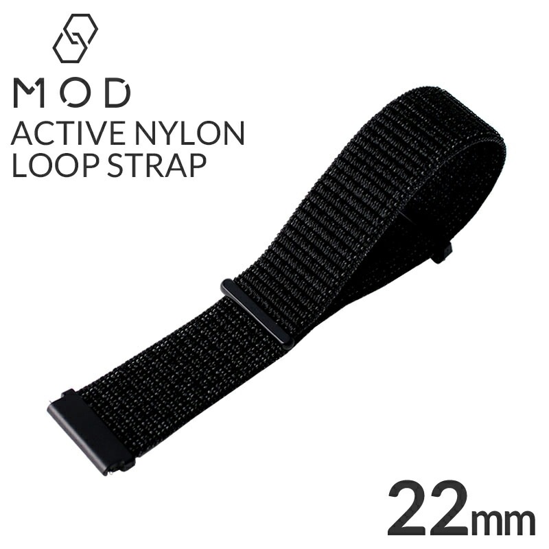 【G-SHOCK 互換 ベルト】 MOD ACTIVE NYLON LOOP STRAP アクティブナイロンループ 交換用 腕時計 ベルト 面ファスナー イージーレバー ナイロン 22mm