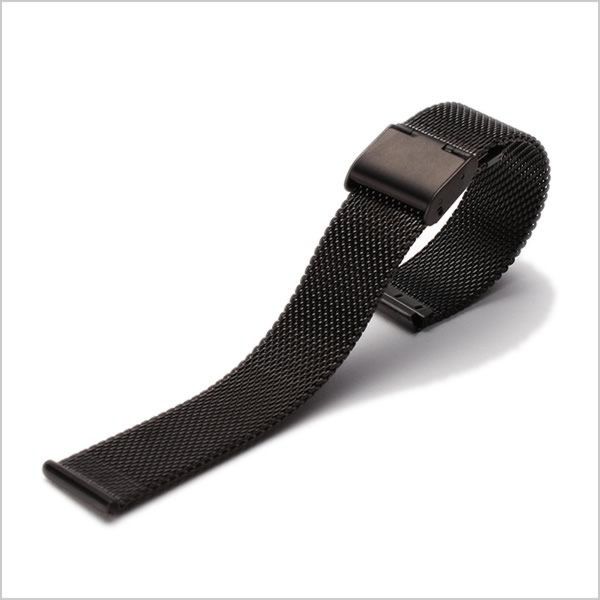 MOD エムオーディー MILANESE METAL MESH STRAP ミラネーゼ メッシュベルト 12mm ステンレススティール ブラック 49909