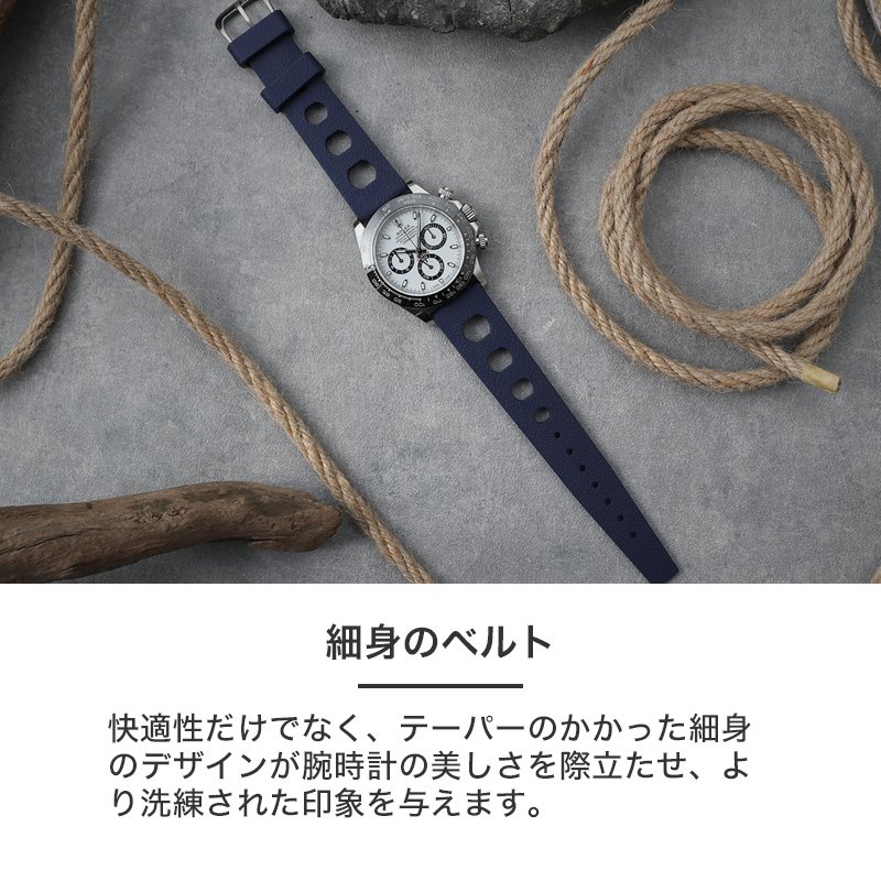 ROLEX DAYTONA 互換 ベルト】 MOD FKM RUBBER STRAP HYDRO FKMラバー