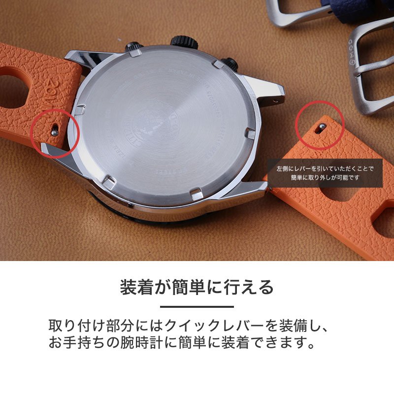 ROLEX DAYTONA 互換 ベルト】 MOD FKM RUBBER STRAP HYDRO FKMラバー