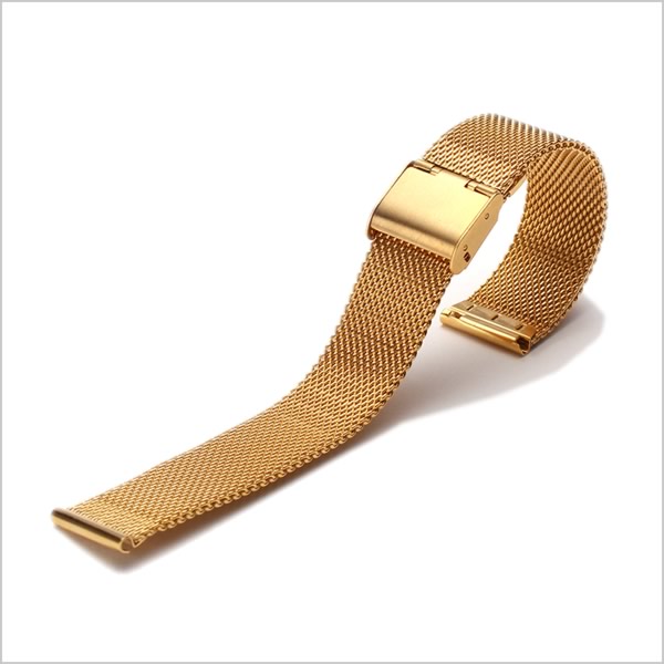 MOD エムオーディー MILANESE METAL MESH STRAP ミラネーゼ メッシュベルト 14mm ステンレススティール ゴールド 49916