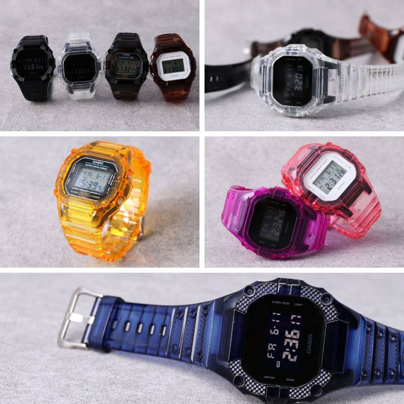 【G-SHOCK DW-5600 対応 スケルトン ケース】DW-5600BB 替えベルト 替えバンド 5600 5600BB クリア 透明 Gショック ジーショック GSHOCK 5600E バンド ベルト 腕時計 時計 交換用 替え 人気 カスタムパーツ 部品 パーツ カスタム カバー 外装