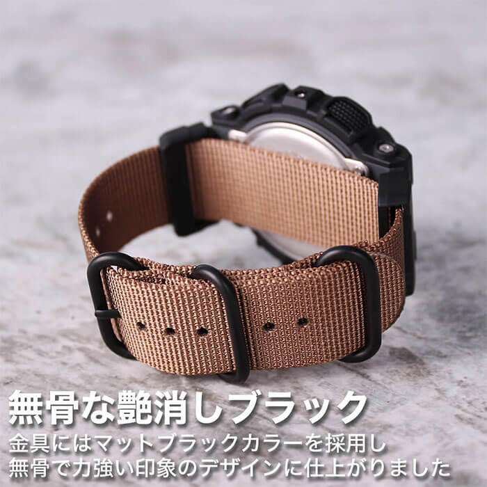 MOD ZULU NYLON STRAP ズールーナイロン 交換用 腕時計 ベルト シングル 引き通しタイプ 3リング ナイロン 24mm