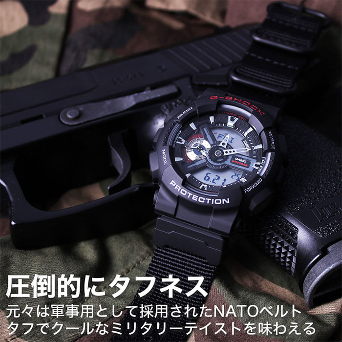 MOD ZULU NYLON STRAP ズールーナイロン 交換用 腕時計 ベルト シングル 引き通しタイプ 3リング ナイロン 24mm