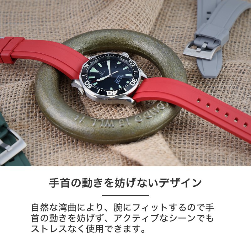 OMEGA オメガ　ストラップ　純正　レザーベルト　ラグ幅21mm 未使用 OMEGA バックル付きレザー時計ストラップ 21mm、20mm、18mm