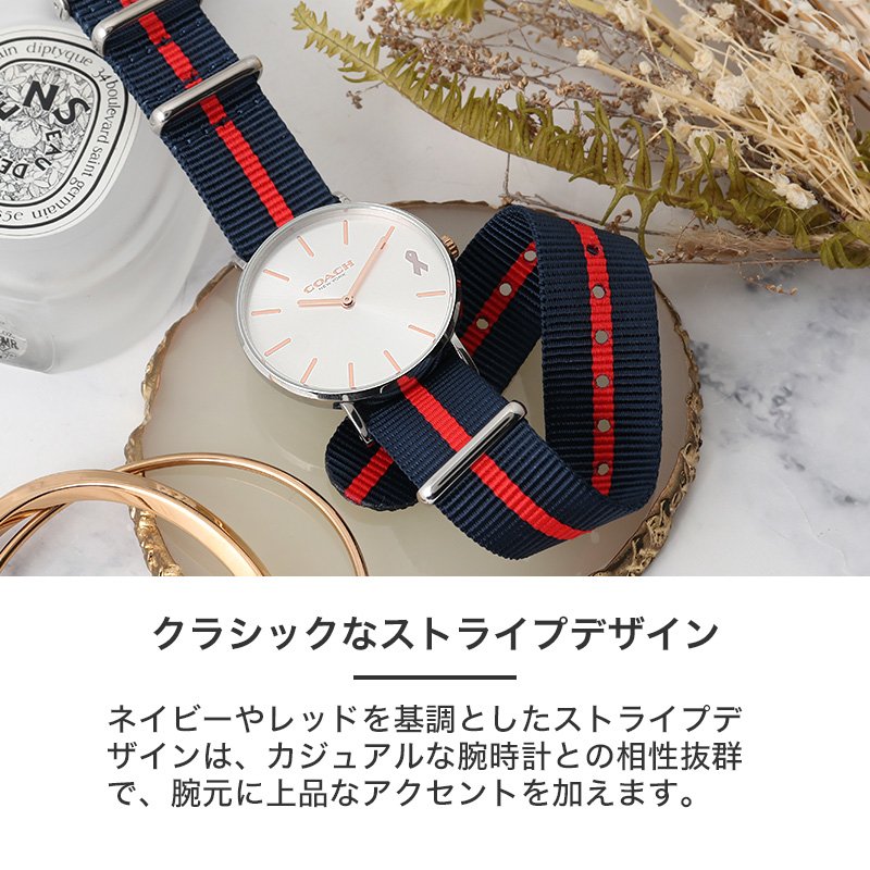 COACH 互換 ベルト】 MOD NYLON NATO TYPE STRAP CHIFFON ナイロン