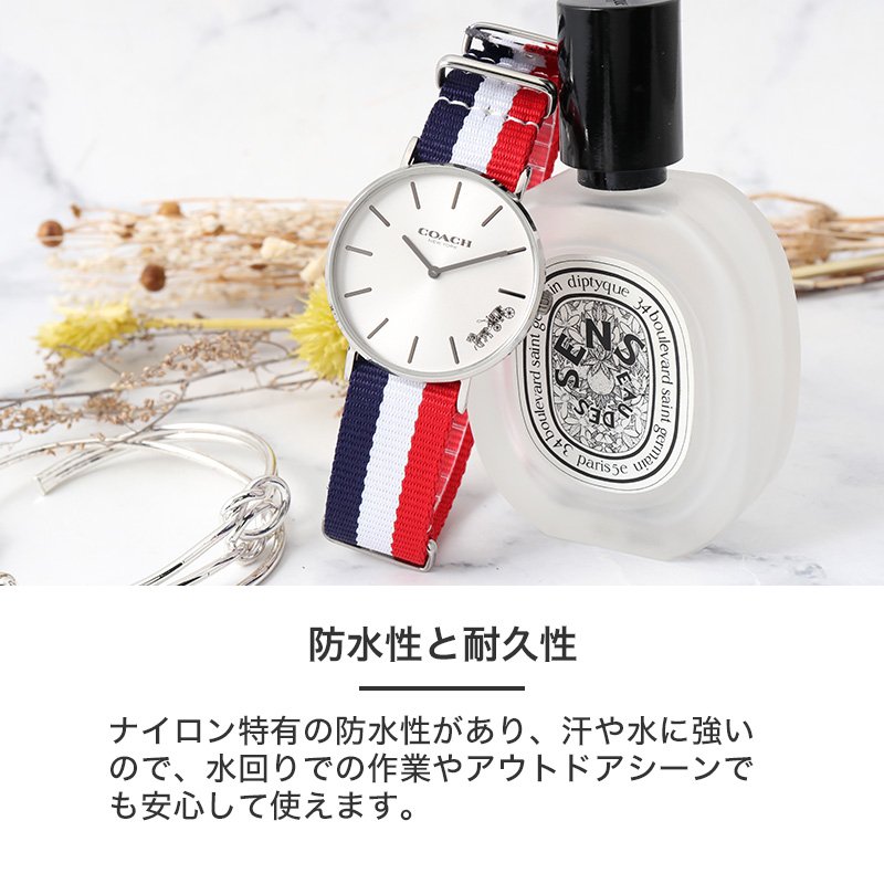 COACH 互換 ベルト】 MOD NYLON NATO TYPE STRAP CHIFFON ナイロン