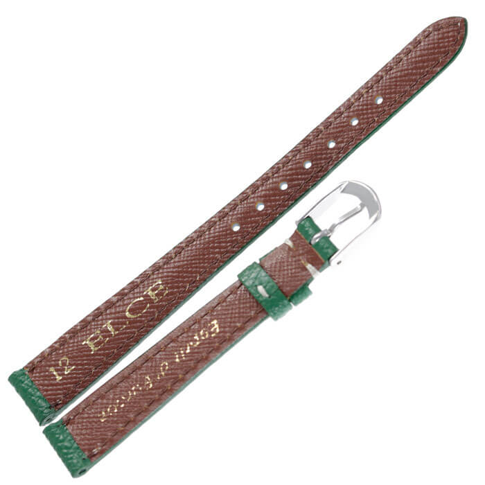 BAMBI バンビ レザーベルト 革ベルト 12mm レザー グリーン シルバー 49821