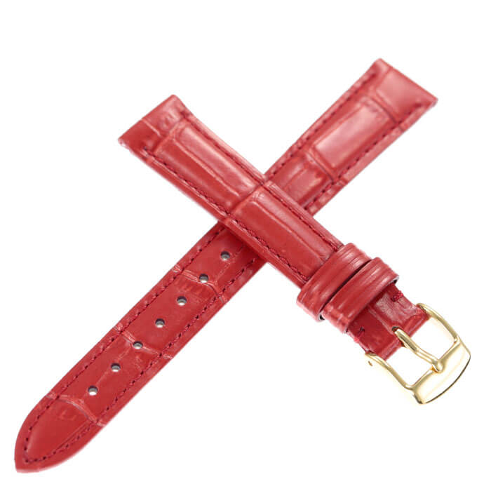 BAMBI バンビ レザーベルト 革ベルト 14mm レザー レッド ゴールド 49622