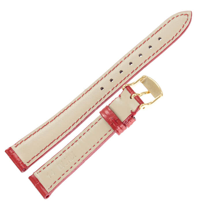 BAMBI バンビ レザーベルト 革ベルト 14mm レザー レッド ゴールド 49622