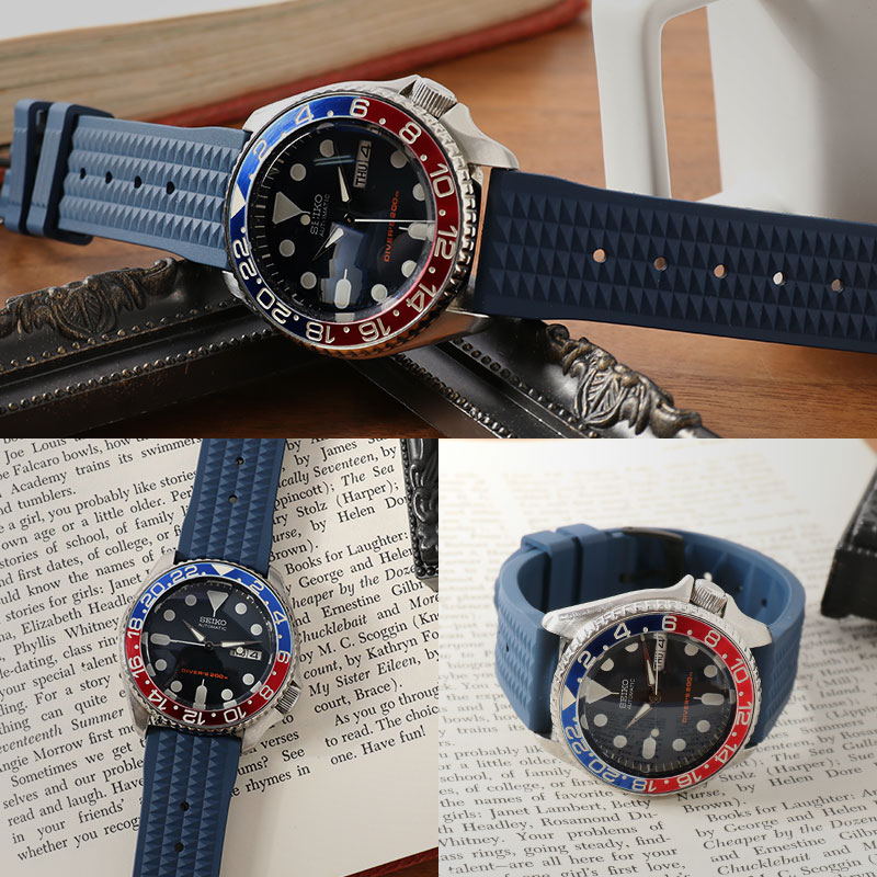 【セイコー SEIKO 対応 ベルト】MOD FKM VINTAGE RUBBER STRAP ヴィンテージ ラバー ストラップ カン幅 ラグ幅 20mm 22mm 幅