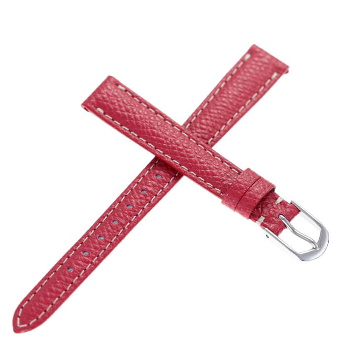 BAMBI バンビ レザーベルト 革ベルト 12mm レザー レッド シルバー 49823
