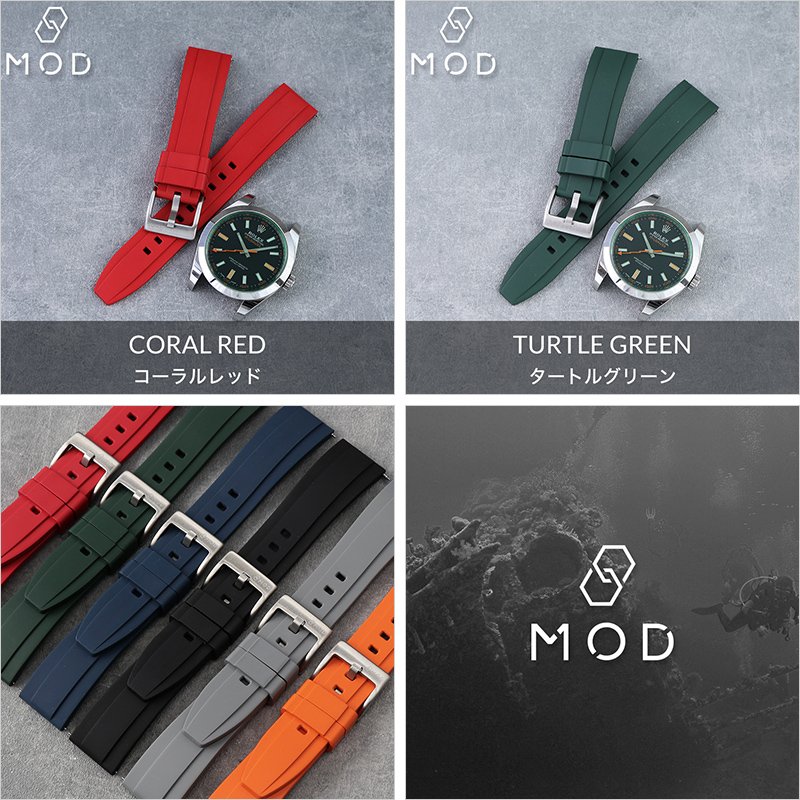 ROLEX ロレックス 対応】MOD FKM RUBBER オフショア ラバー ストラップ