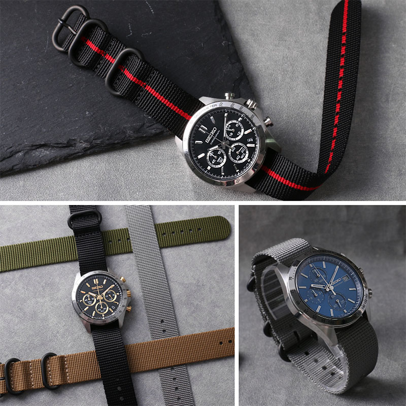 セイコー 対応】SEIKO MOD ZULU NYLON STRAP ズールー ナイロン