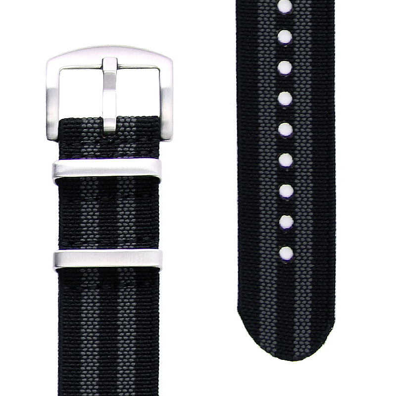 MOD ULTRA STRETCH NYLON STRAP ウルトラストレッチナイロン 交換用 腕時計 ベルト 伸縮性 シングル 引き通しタイプ 特殊弾性ナイロン 24mm