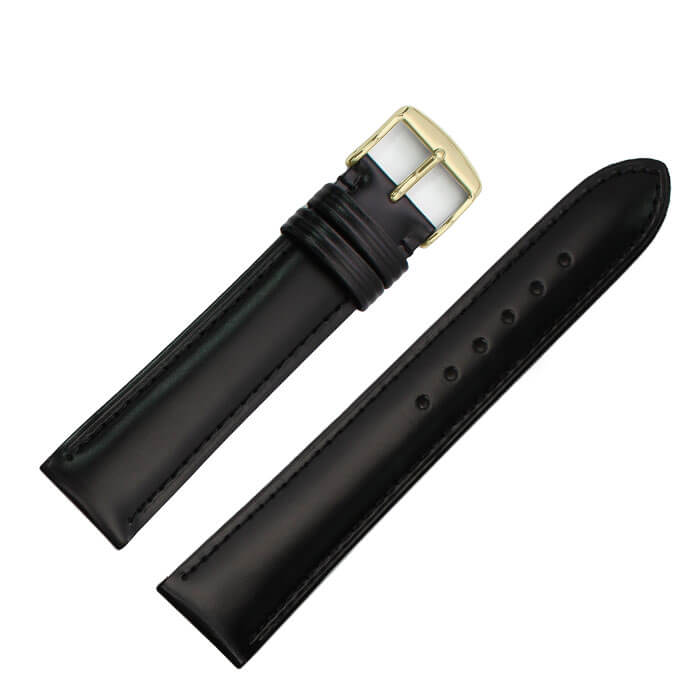 BAMBI バンビ レザーベルト 革ベルト 20mm レザー ブラック ゴールド 49832