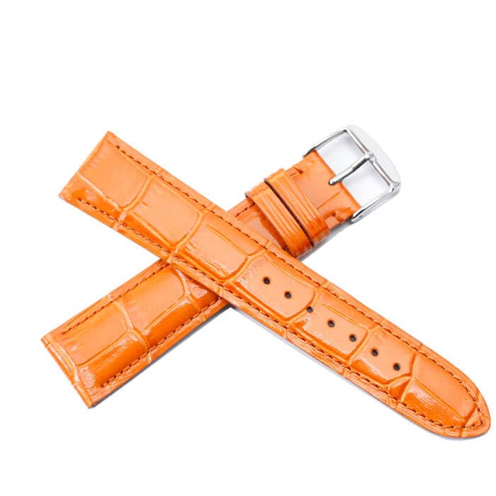 BAMBI バンビ レザーベルト 革ベルト 24mm レザー オレンジ シルバー 49635
