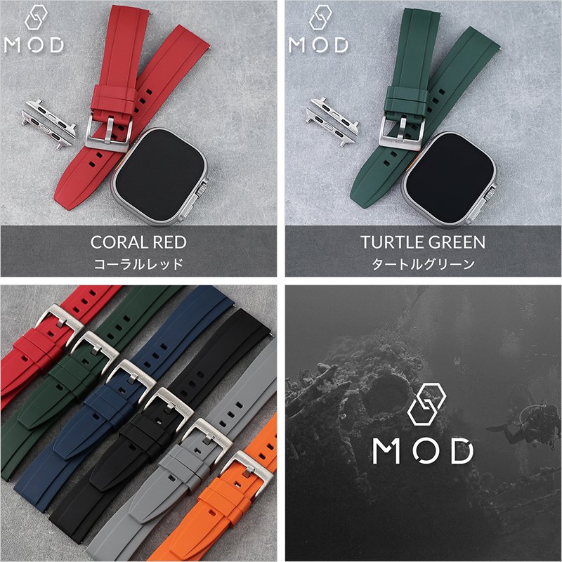 S2AppleWatchクリアバンド　FKMラバーベルト　カバー　クリアケース