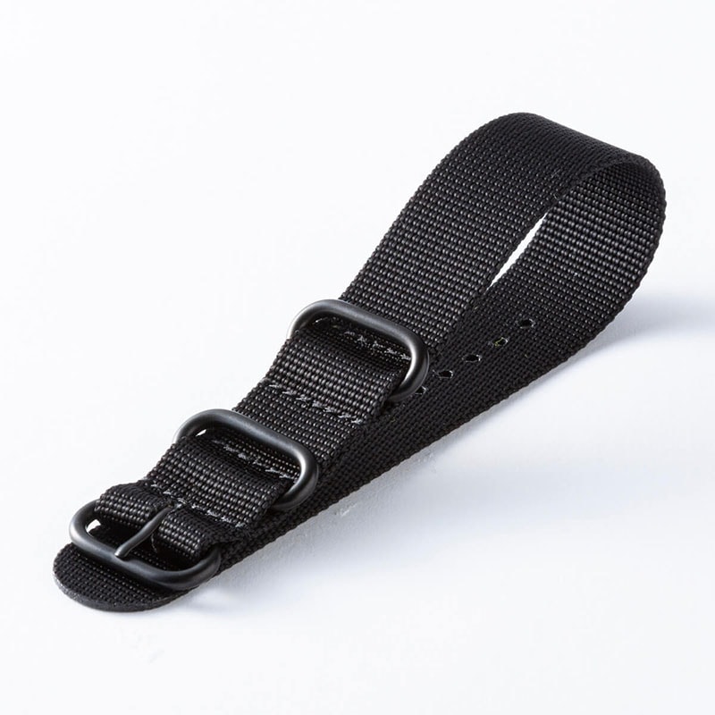 【スント対応 アダプターセット】MOD エムオーディー ZULU NYLON STRAP 24mm ナイロン クールブラック 49838 スント コア オールブラック SUUNTO CORE ALLBLACK