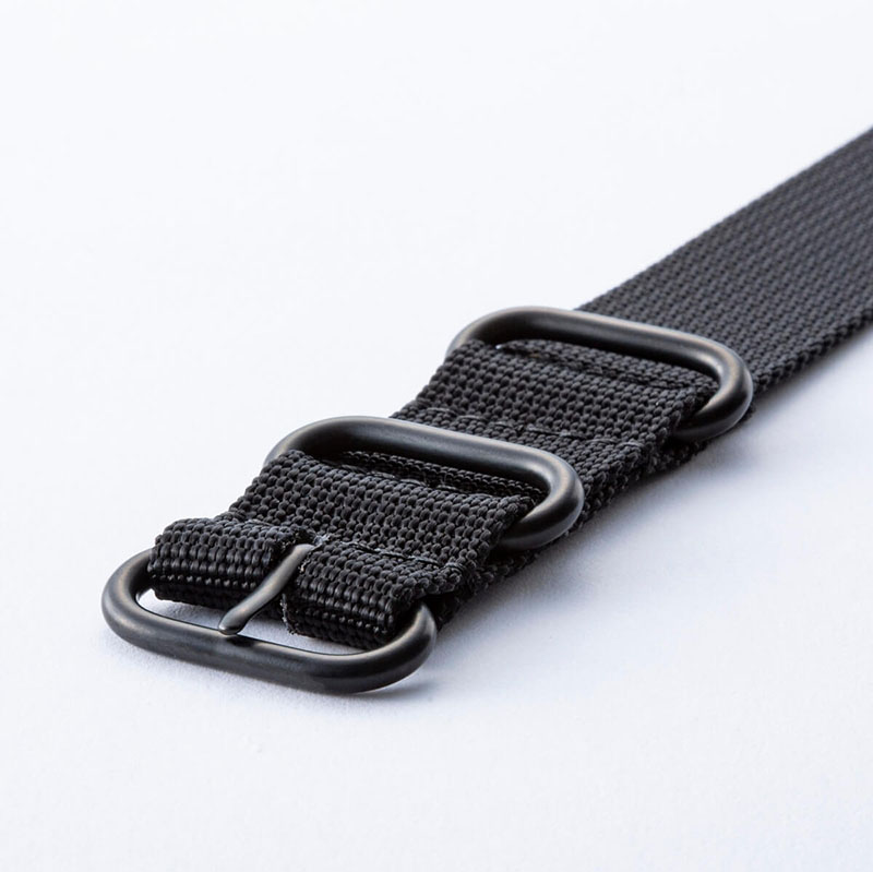 【スント対応 アダプターセット】MOD エムオーディー ZULU NYLON STRAP 24mm ナイロン クールブラック 49838 スント コア オールブラック SUUNTO CORE ALLBLACK
