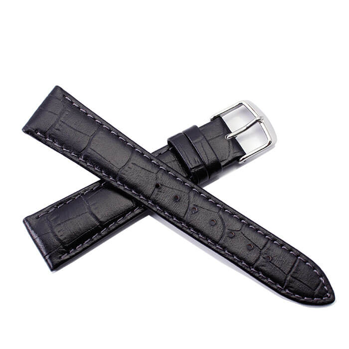BAMBI バンビ レザーベルト 革ベルト 17mm レザー ブラック シルバー 49639
