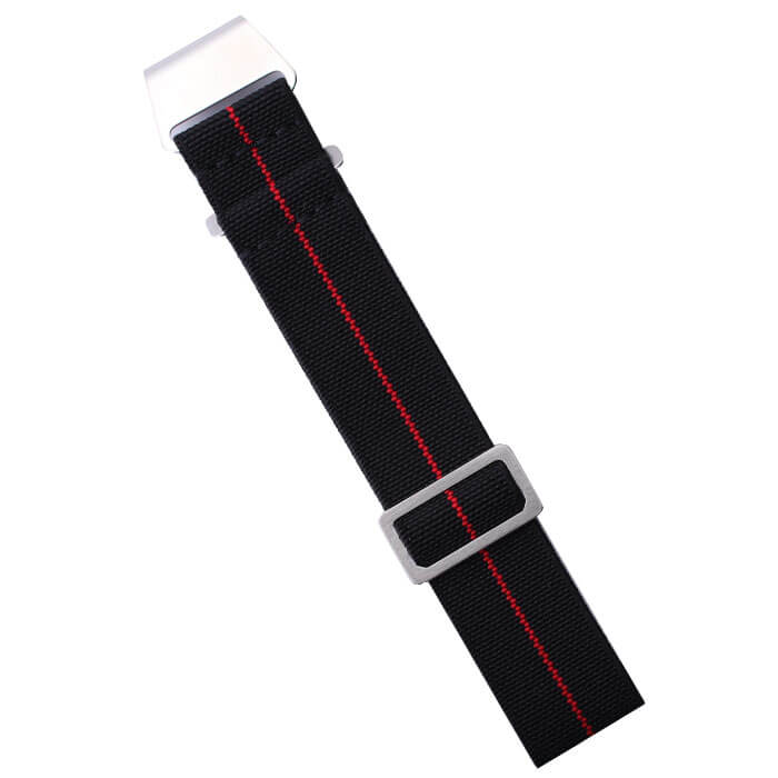 MOD エムオーディー MARINE NATIONAL STRAP 20mm 特殊弾性ナイロン ステルスブラック/レッド 49842