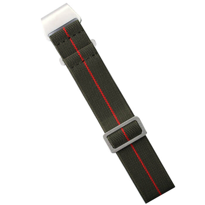 MOD エムオーディー MARINE NATIONAL STRAP 20mm 特殊弾性ナイロン サープラス/レッド 49843