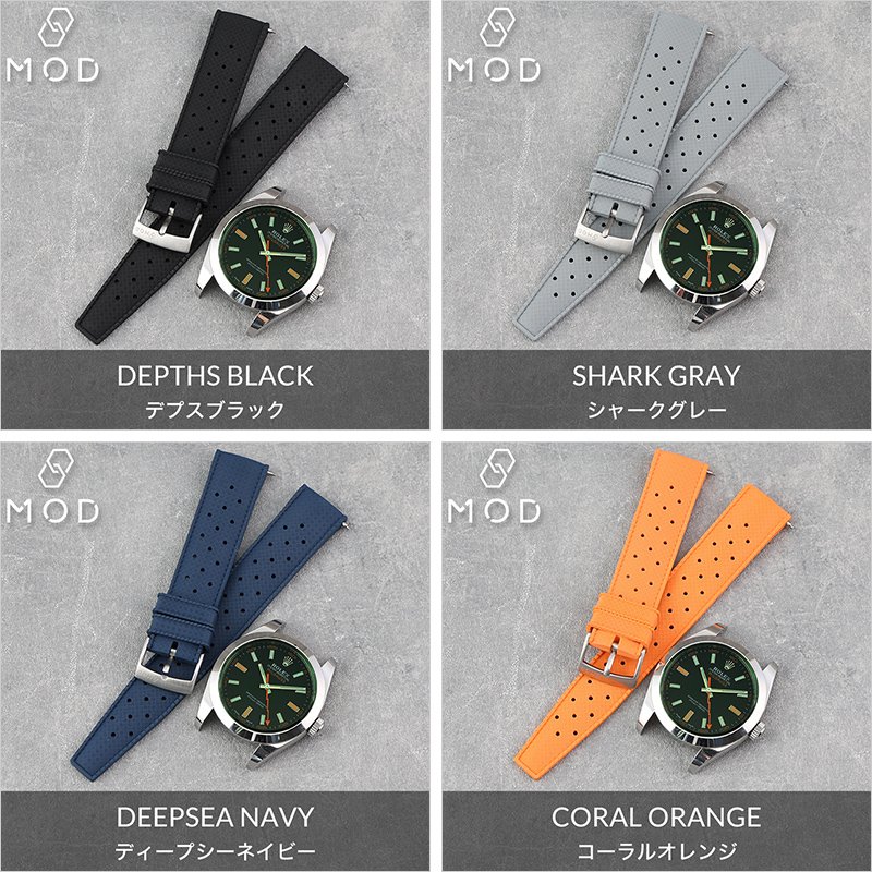ROLEX ロレックス 対応】MOD FKM RUBBER ボイジャー ミルガウス ラバー
