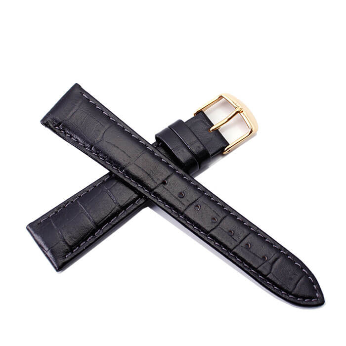 BAMBI バンビ レザーベルト 革ベルト 19mm レザー ブラック ゴールド 49646