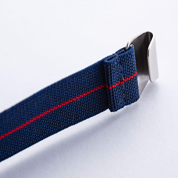 MOD エムオーディー MARINE NATIONAL STRAP 20mm 特殊弾性ナイロン ミネルバブルー/レッド 49847
