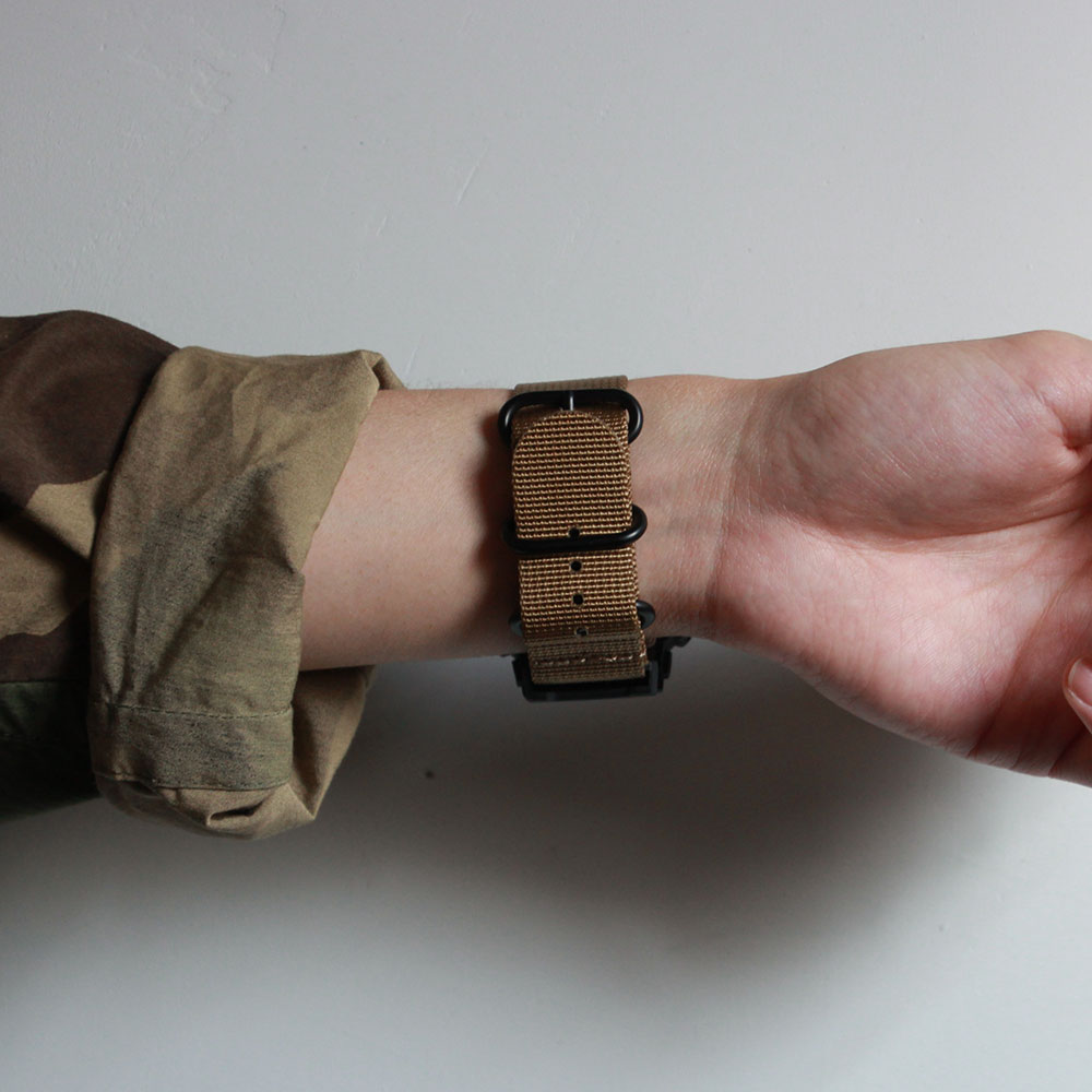 【G-SHOCK 5600 110 9052 互換 アダプター ベルトセット】 MOD ZULU NYLON STRAP LUG ADAPTER ズールーナイロン ラグアダプター 交換用 腕時計 ベルト シングル 引き通しタイプ 3リング ナイロン 24mm