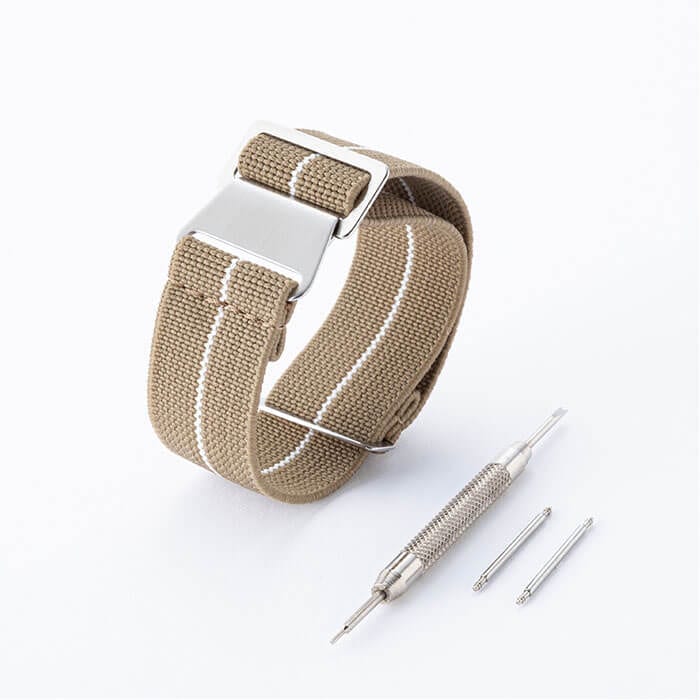 MOD エムオーディー MARINE NATIONAL STRAP 22mm 特殊弾性ナイロン サンドストーン/ホワイト 49852